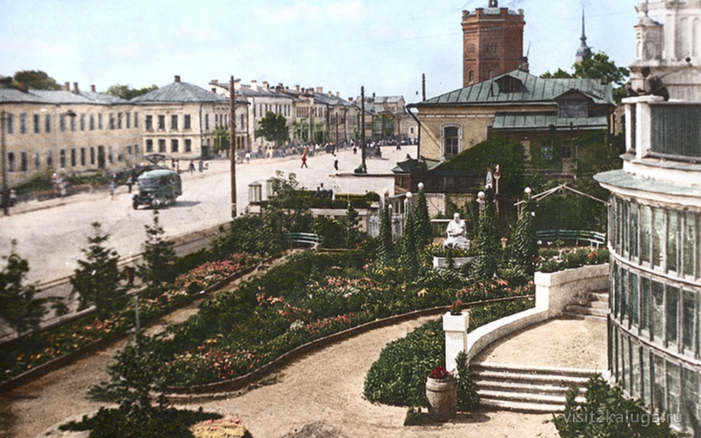 Пристань на Оке. Калуга, 1930-е годы — колоризация