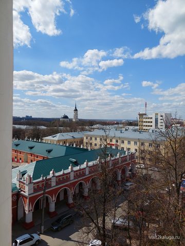 Гостиный двор, колокольня и новые кварталы с высоты